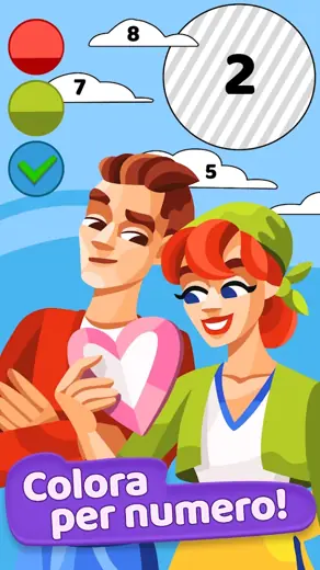 Schermata di gioco di Galleria: Colore per numero